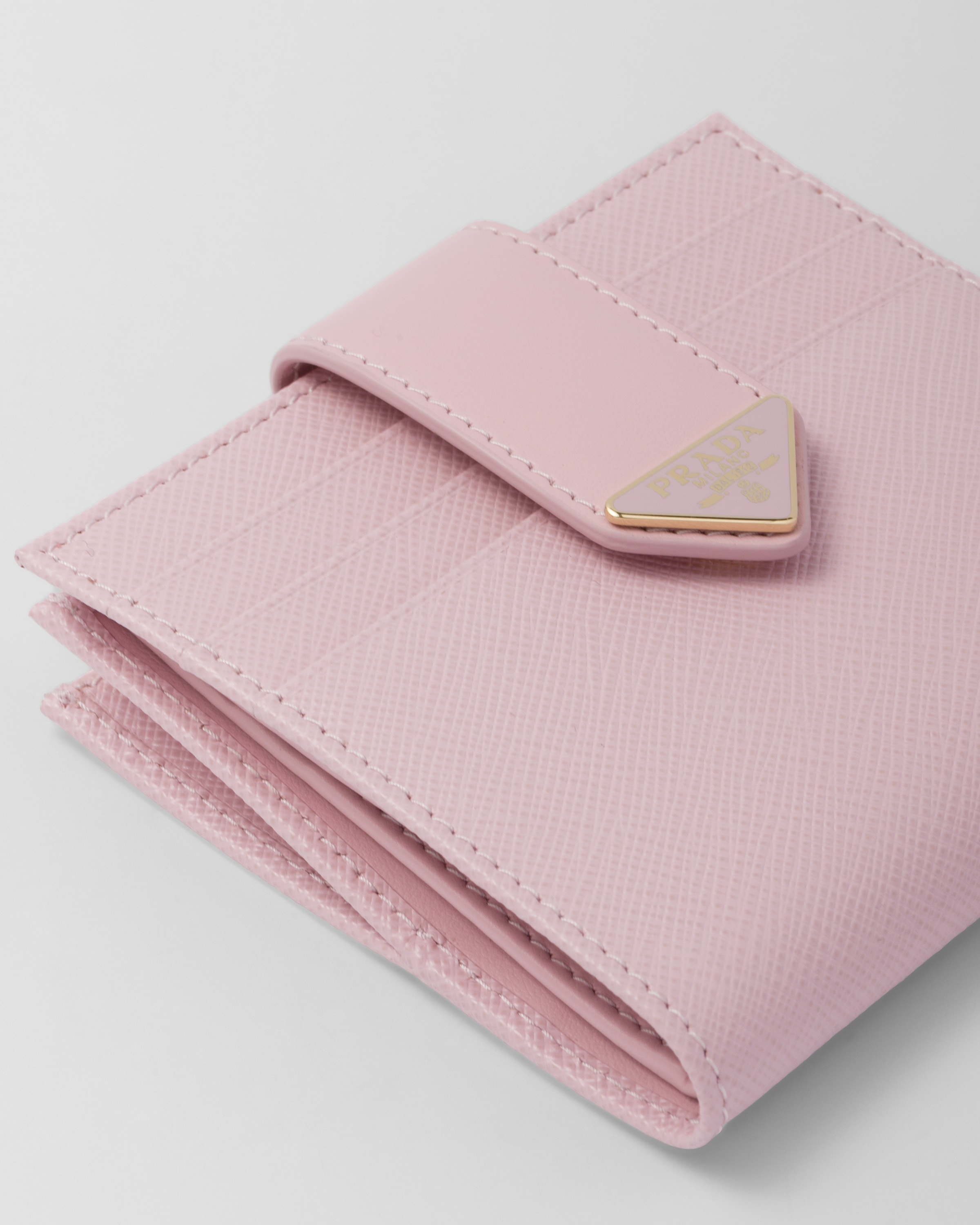 Small Saffiano and smooth leather wallet - 5