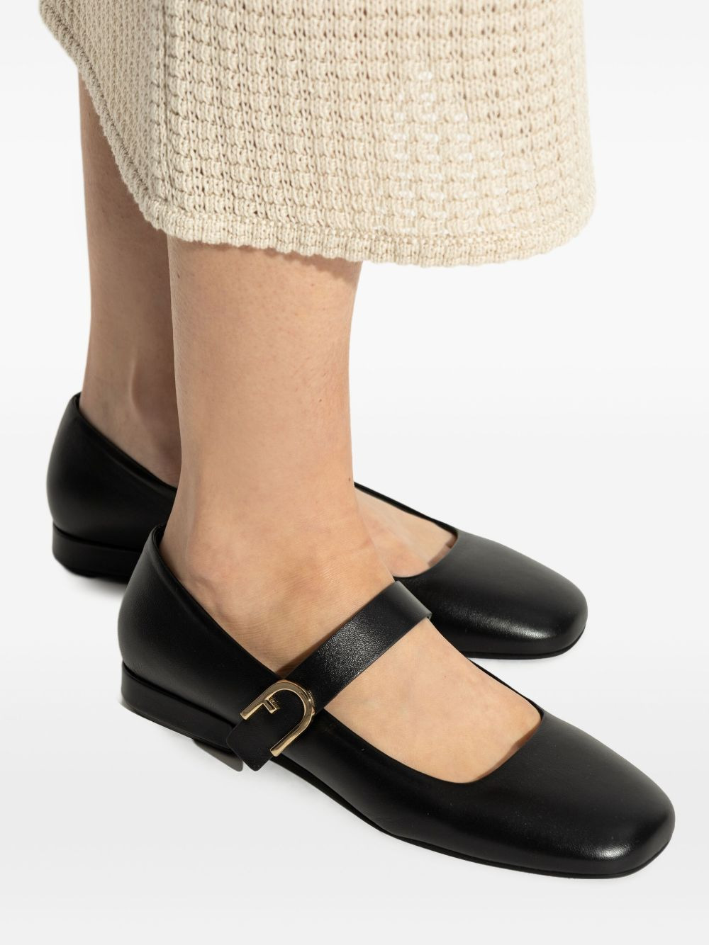 buckle-strap ballets shoes - 6