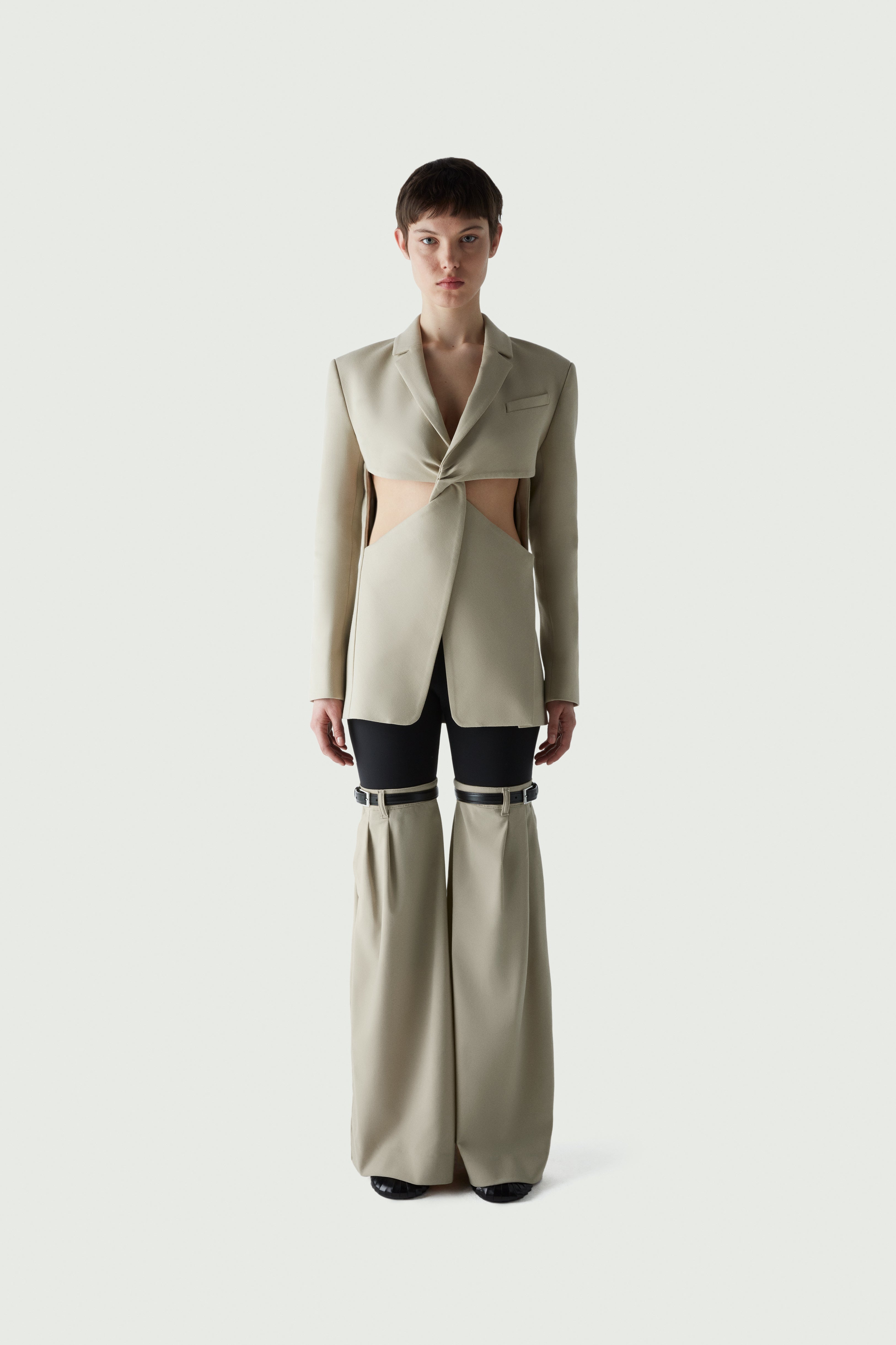 Twisted Cut-Out Tailored Jacket - 1