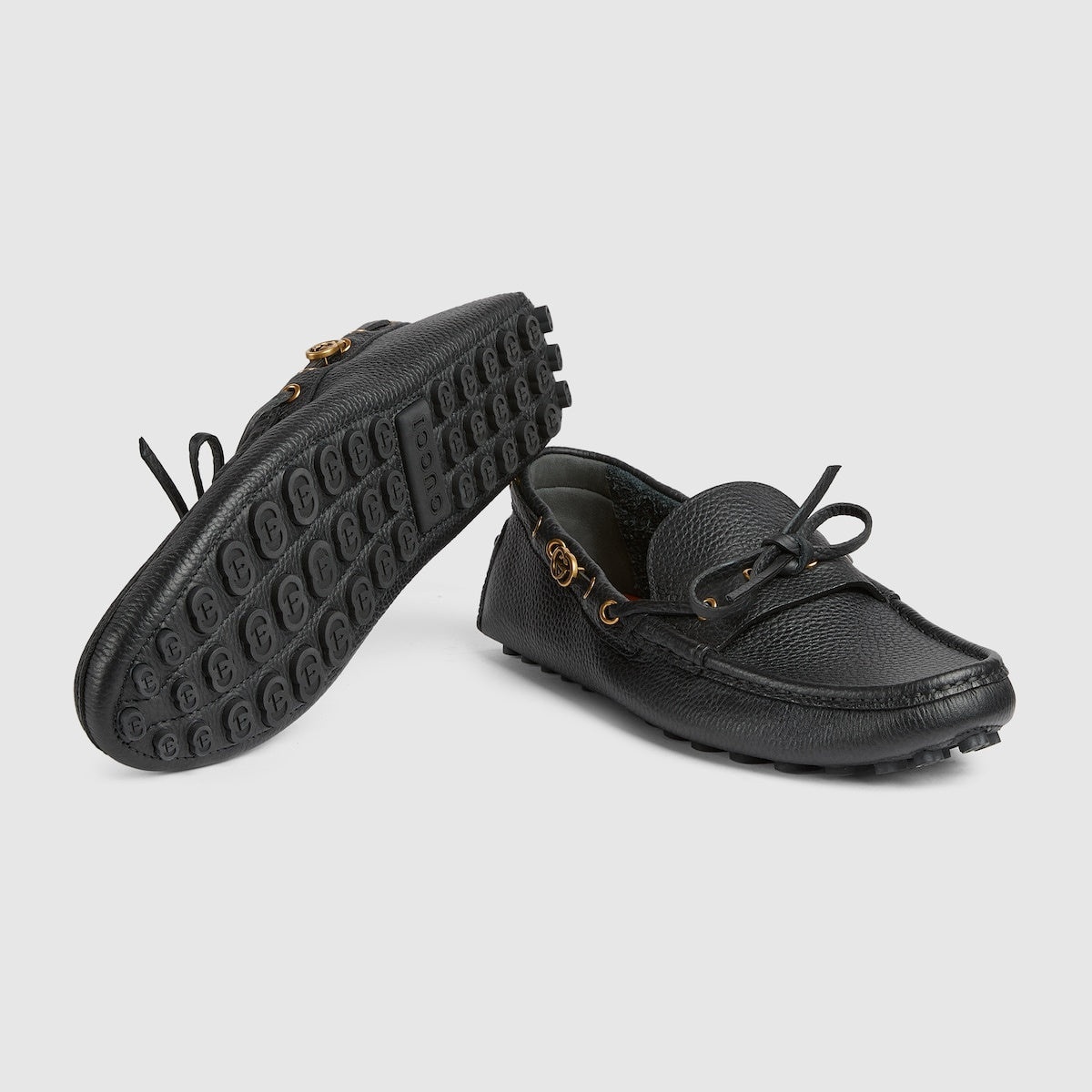 Gucci Interlocking G Leather Drivers - 4