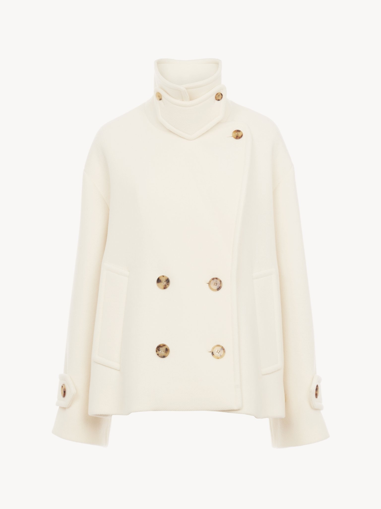 OVERSIZED SHORT COAT IN WOOL - 2