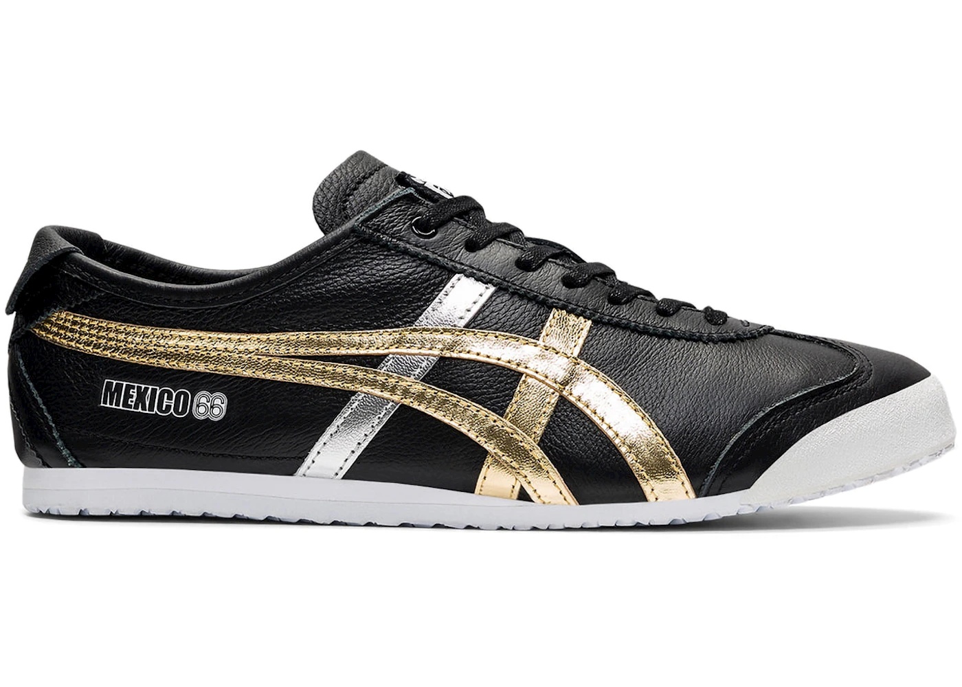 Onitsuka Tiger Mexico 66 Black Gold Silver - 1