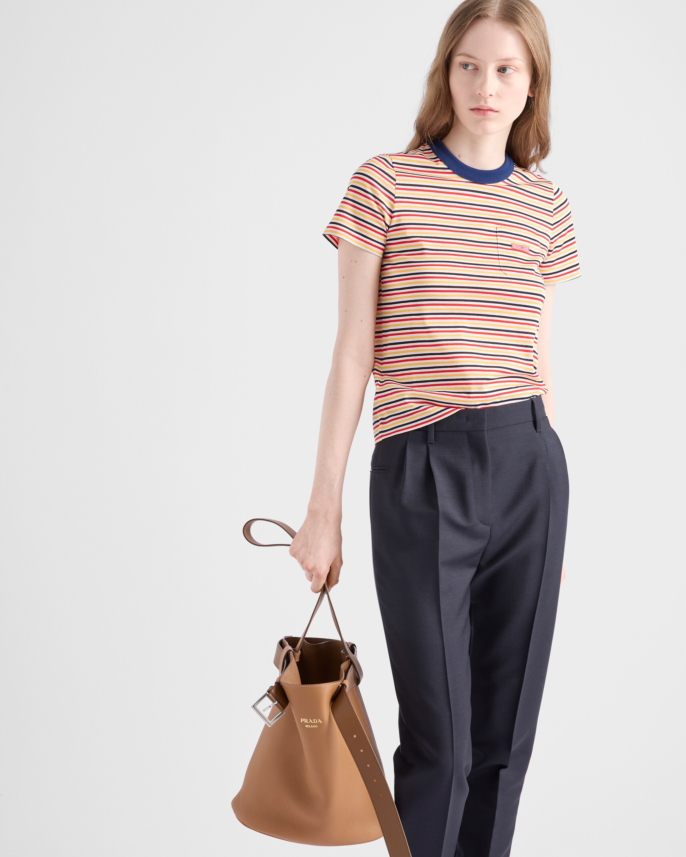Striped lisle cotton T-shirt - 6