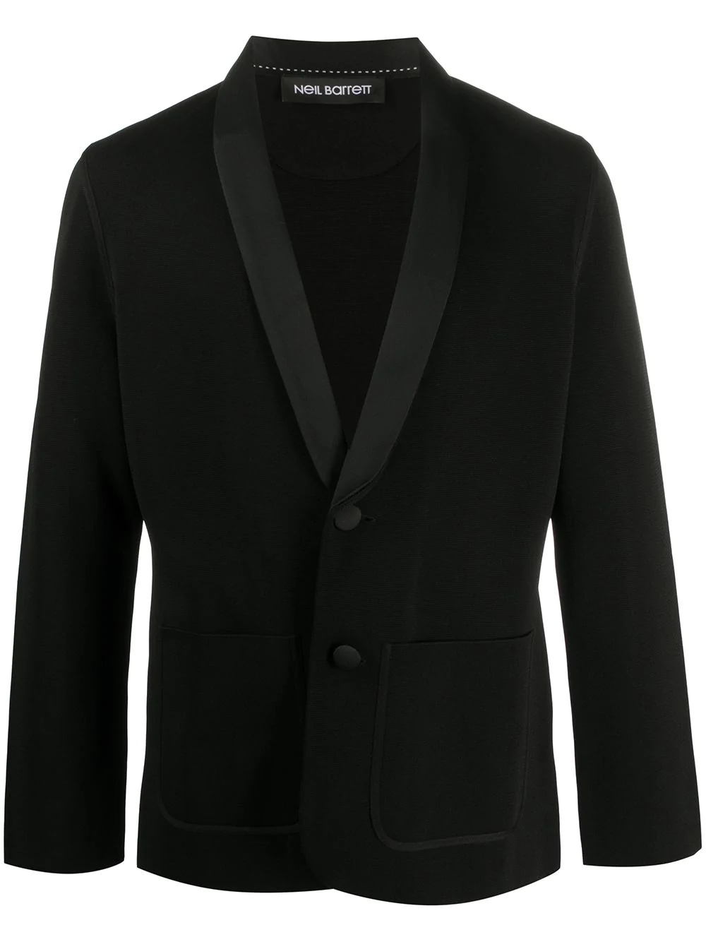 shawl-lapel single-breasted blazer - 1