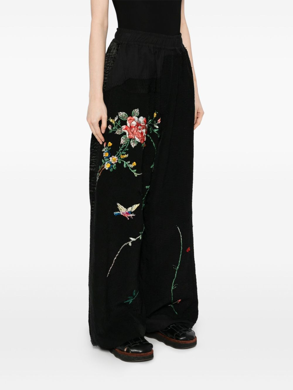 floral-print trousers - 3