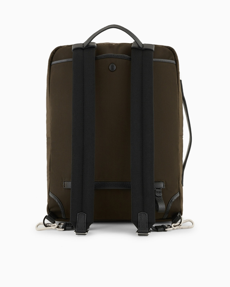 ASV NYLON AND PEBBLED-LEATHER BACKPACK 3