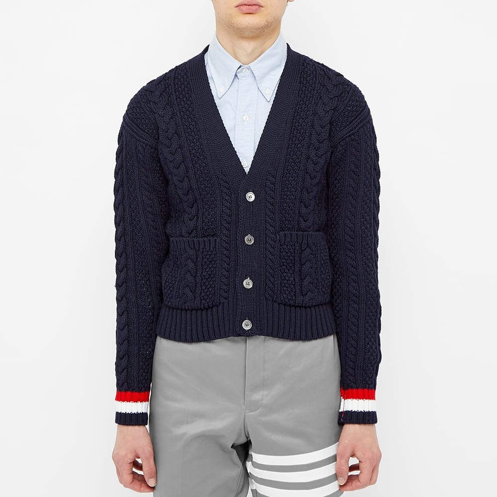 Thom Browne Classic Aran Cardigan - 4