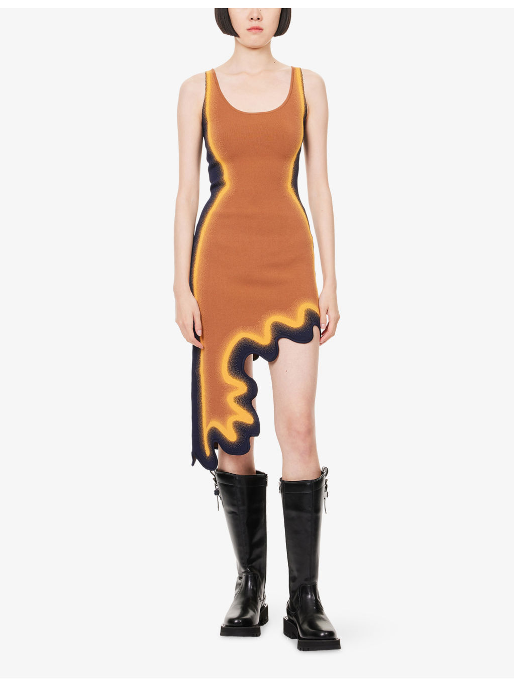 Aster Reversible Wavy Knit Mini Dress - 3