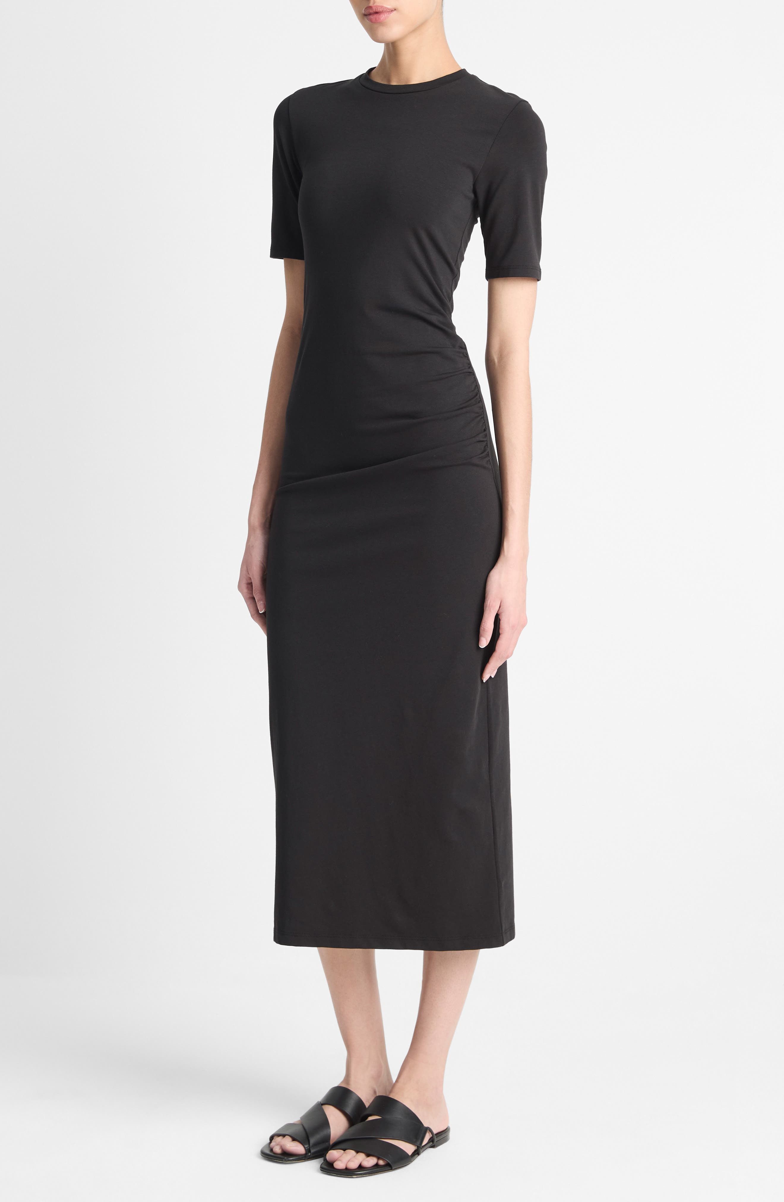 Short Sleeve Midi Dress - 3