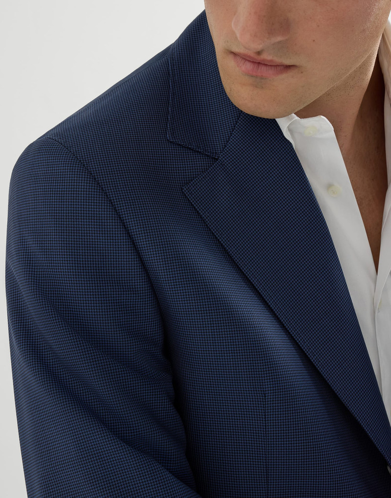 Super 150s virgin wool houndstooth blazer 4