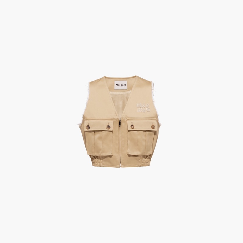 トップス 2000ss miumiu enamel docking vest Miu Miu Chino vest | REVERSIBLE