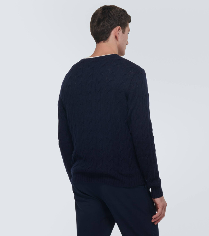 Cable-knit cashmere sweater 4
