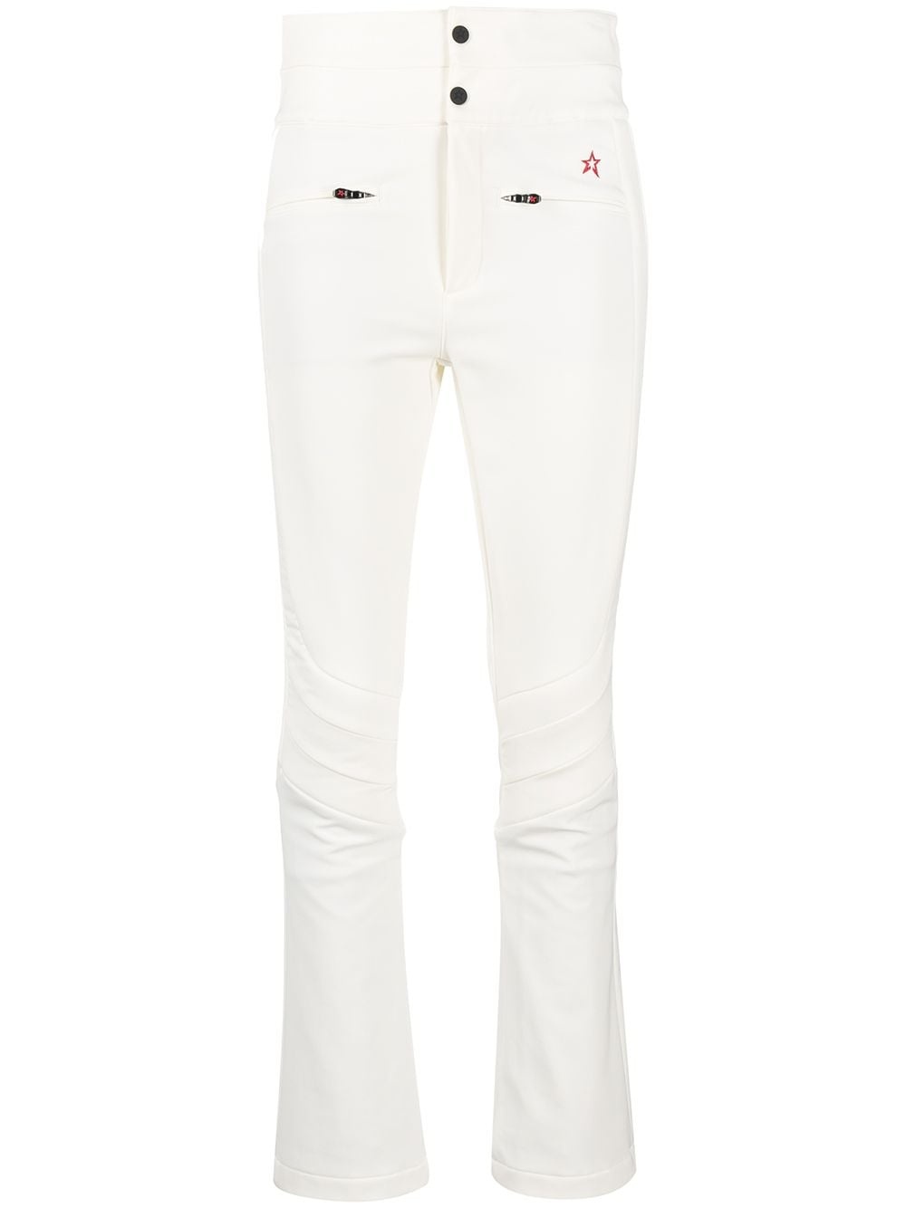 logo-embroidered flared trousers - 1