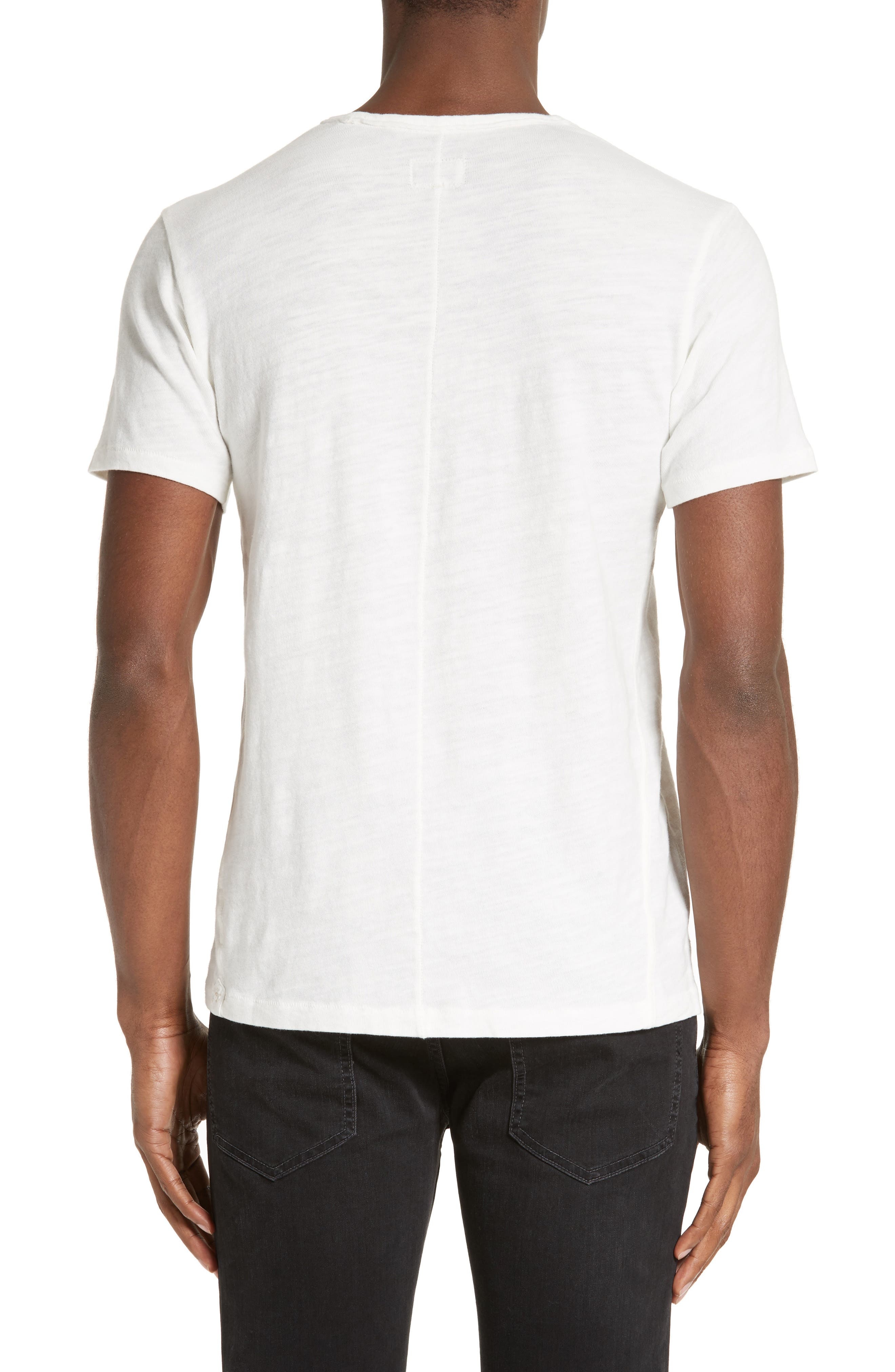 Slim Fit Slubbed Cotton T-Shirt - 2