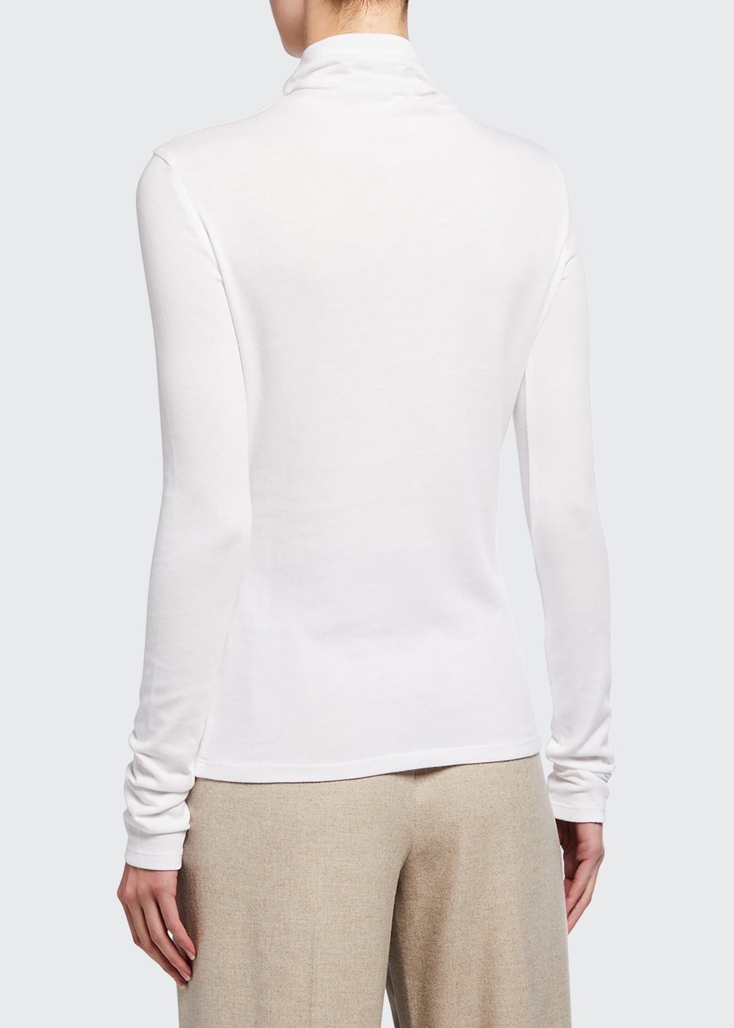 Essential Long-Sleeve Cotton Turtleneck Top - 2