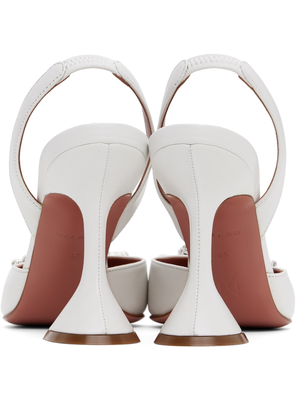 White Begum Sling Heels - 2