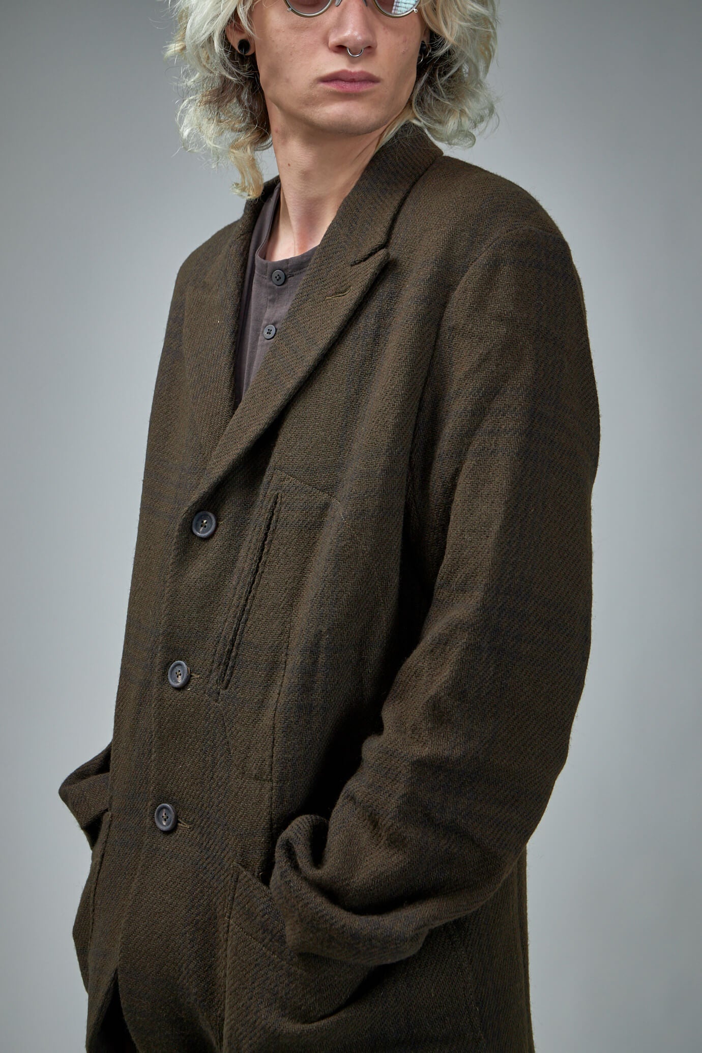 Single Breasted Blazer With Scholar Print - 5