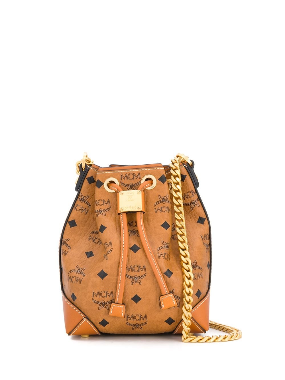 monogram print bucket bag - 1