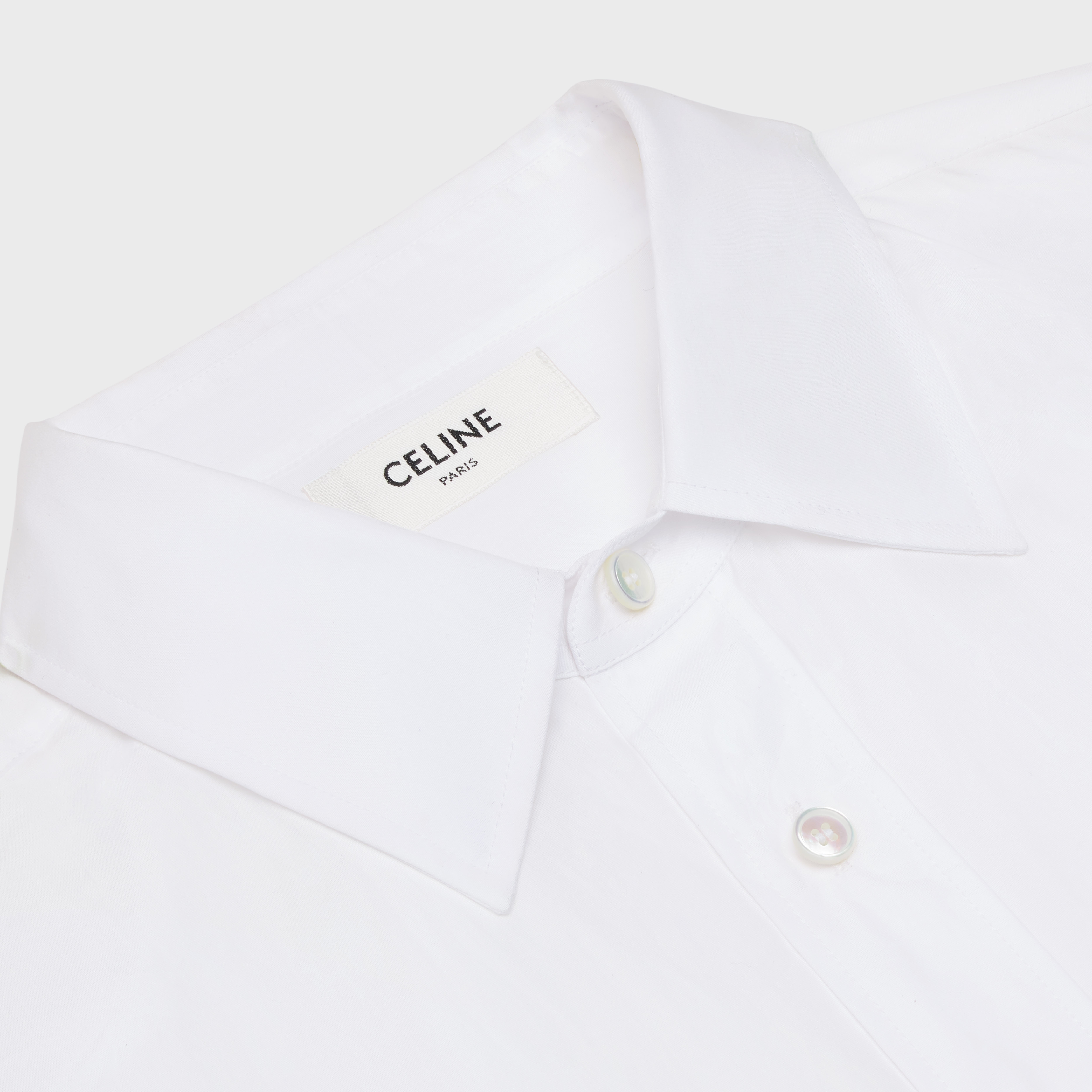 loose shirt in cotton poplin - 3