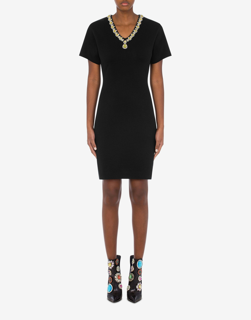 Moschino JEWEL WOOL DRESS outlook