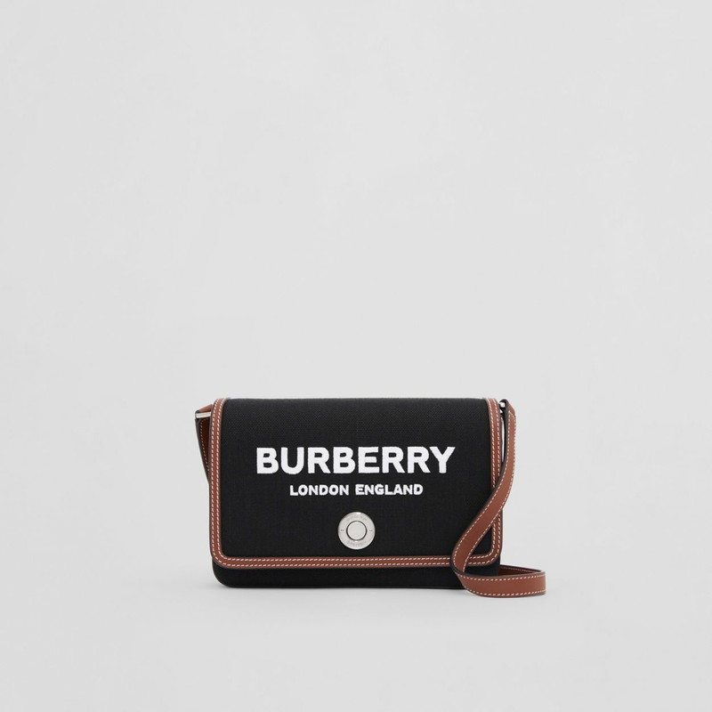 Technical Cotton and Leather Penny Bag 1