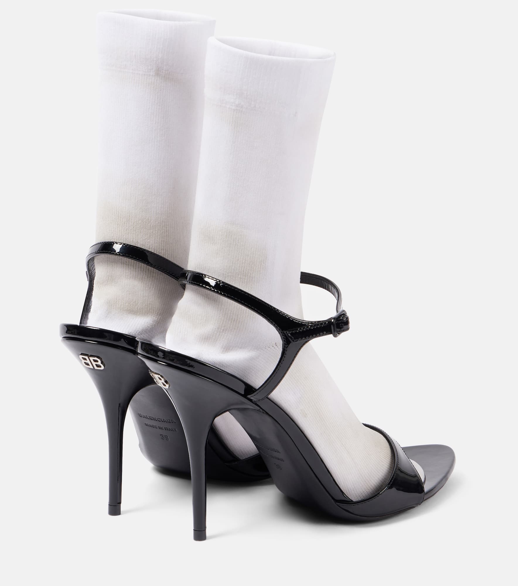 Avenue Sock 110 patent leather sandals - 2