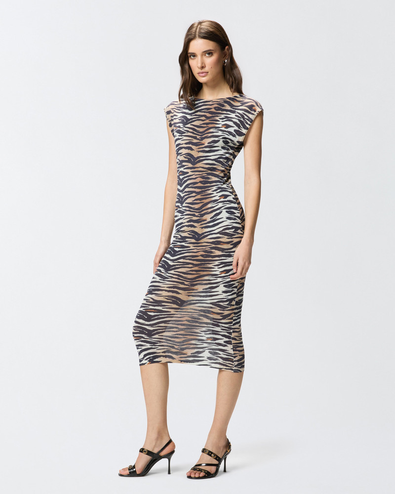 SHEATH MIDI DRESS WITH ANIMAL PRINT 4