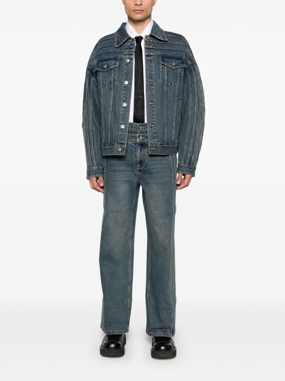 deconstructed denim jacket - 2