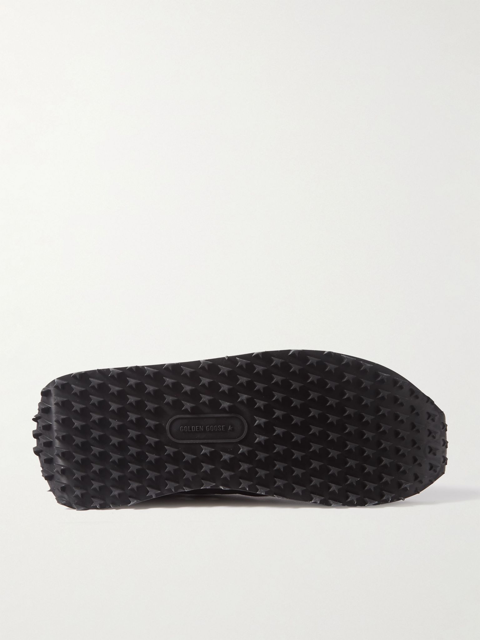 Marathon Leather-Trimmed Nylon Sneakers Black - 3