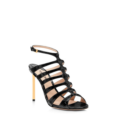 TOM FORD STAMPED CROCODILE LEATHER CARINE SANDAL outlook
