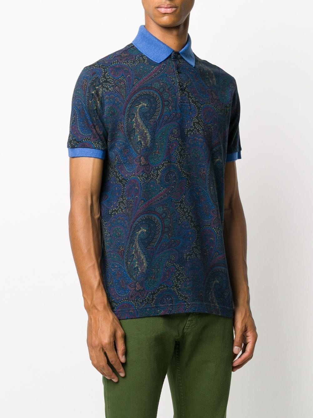 paisley-print polo shirt - 3