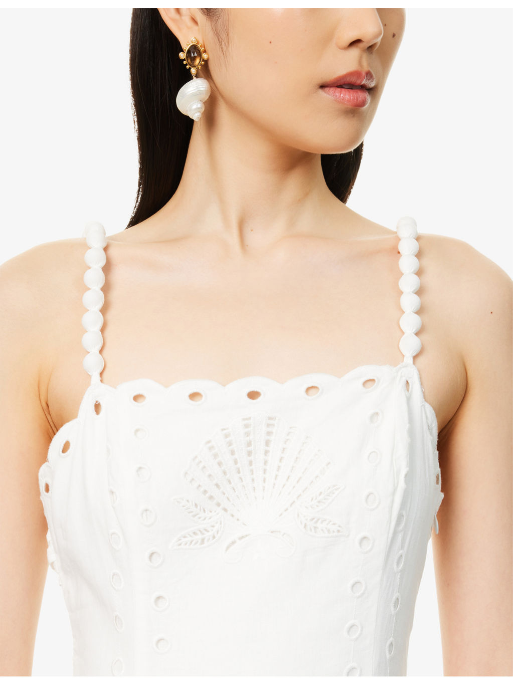 Richilieu Embroidered Linen-Blend Midi Dress - 5