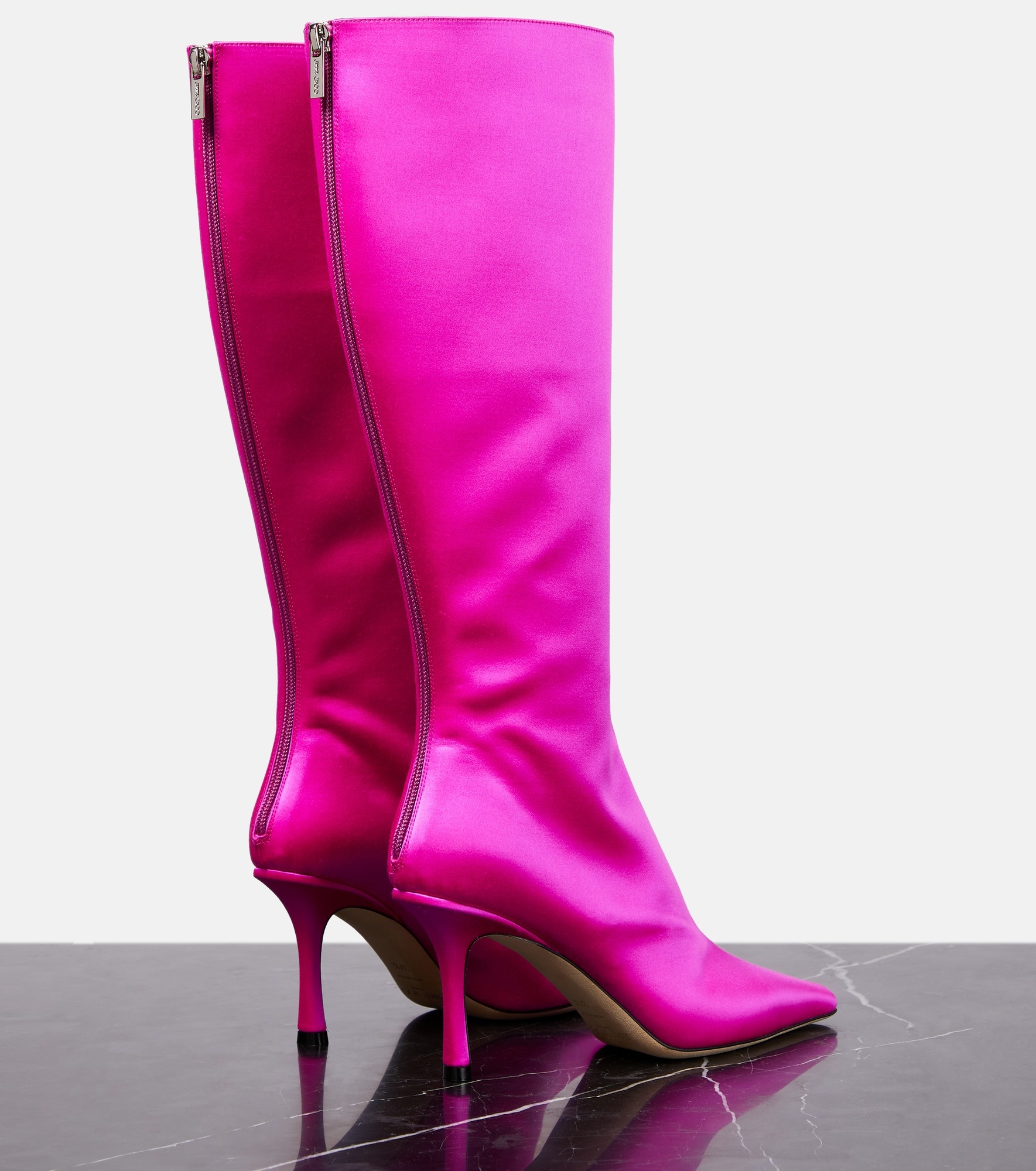 Agathe 85 satin knee-high boots - 3