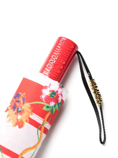 Moschino floral-print striped foldable umbrella outlook