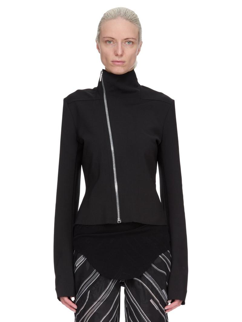 Gary wool-blend biker jacket Black - 1