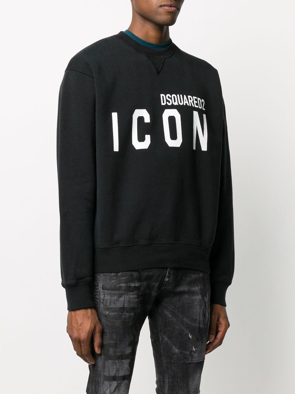 ICON-PRINT CREW NECK SWEATSHIRT - 3