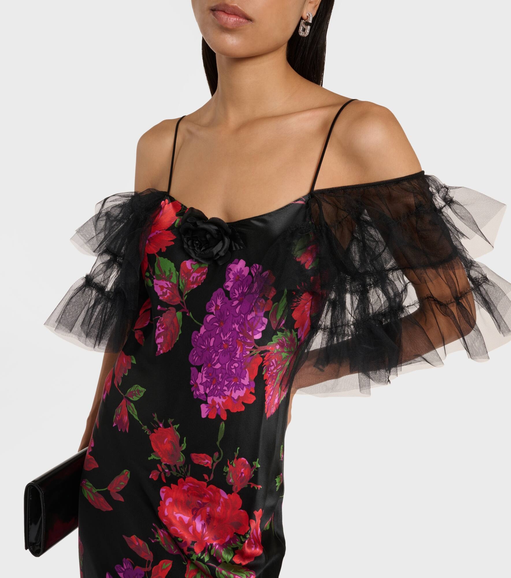 Tiered silk tulle gown - 4