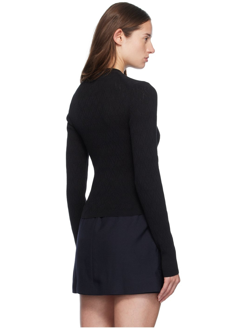Black Pointelle Sweater 3