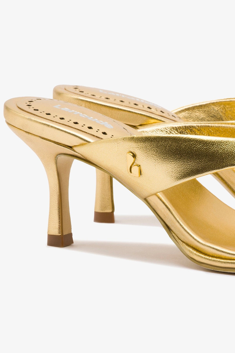 Gaia Sandal In Gold Metallic Leather 4