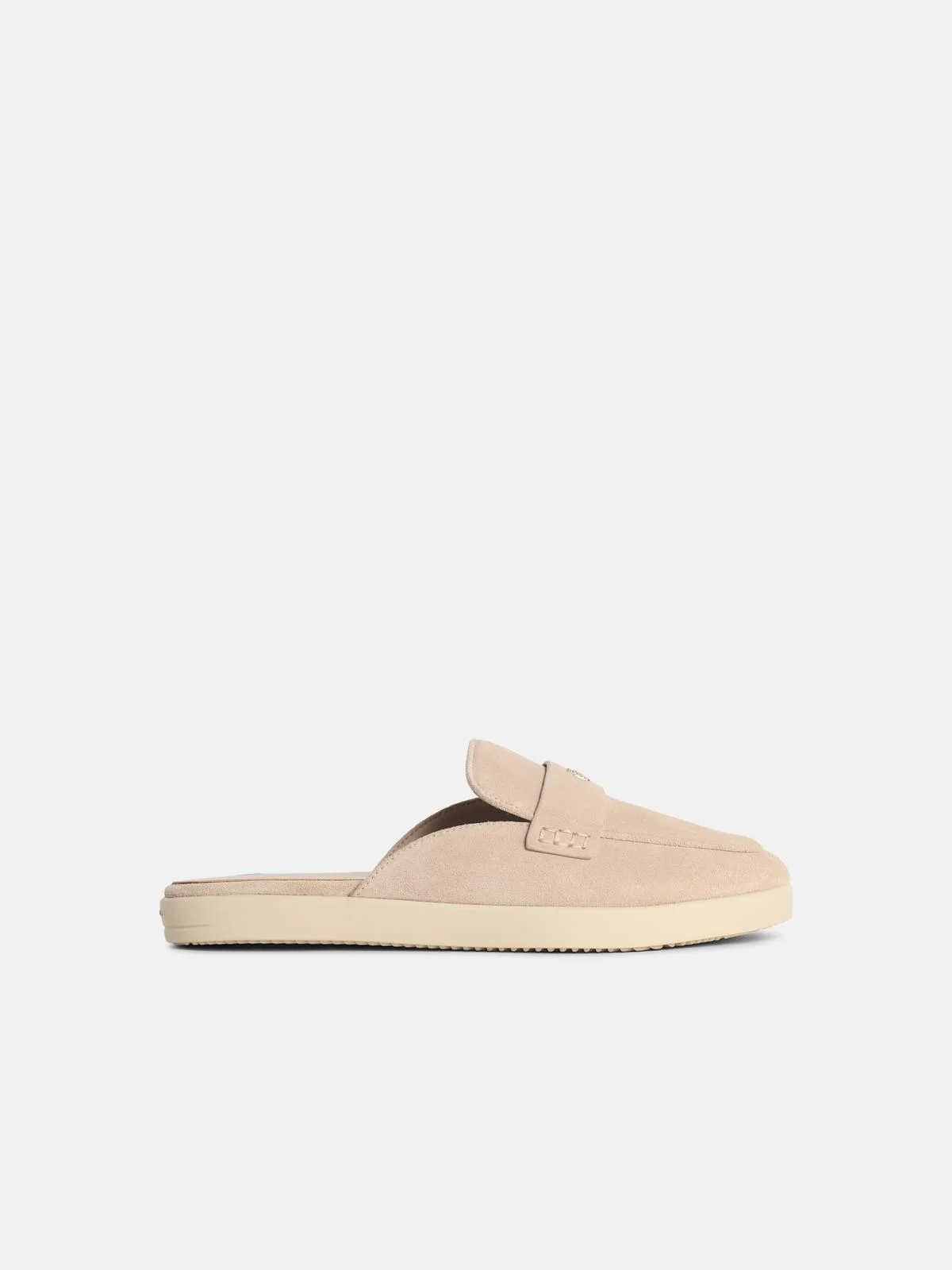 'BALLET SPORT' IVORY LEATHER MULES - 1