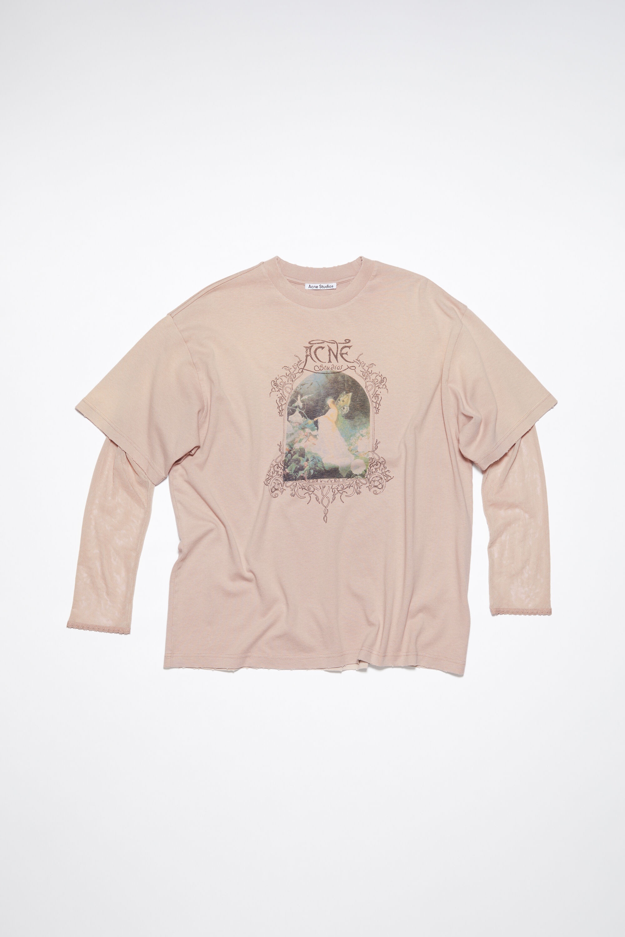 Acne Studios Layered logo t-shirt - Dusty pink | REVERSIBLE Acne Studios Layered logo t-shirt - Dusty pink | REVERSIBLE