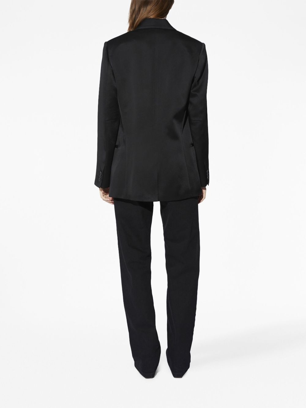 single-breasted long-sleeved blazer - 3