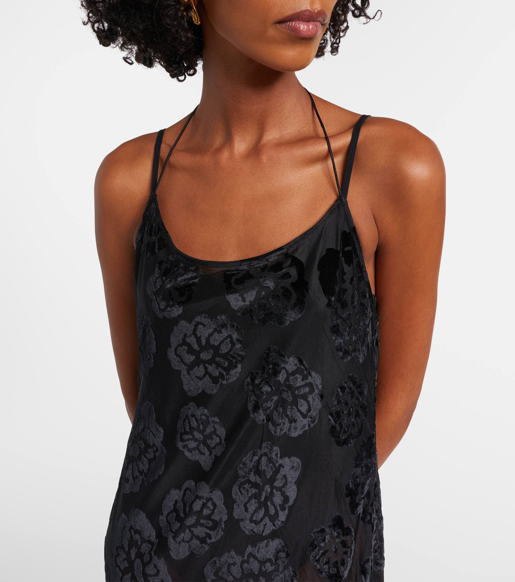 Vittoria embroidered sheer maxi dress - 4