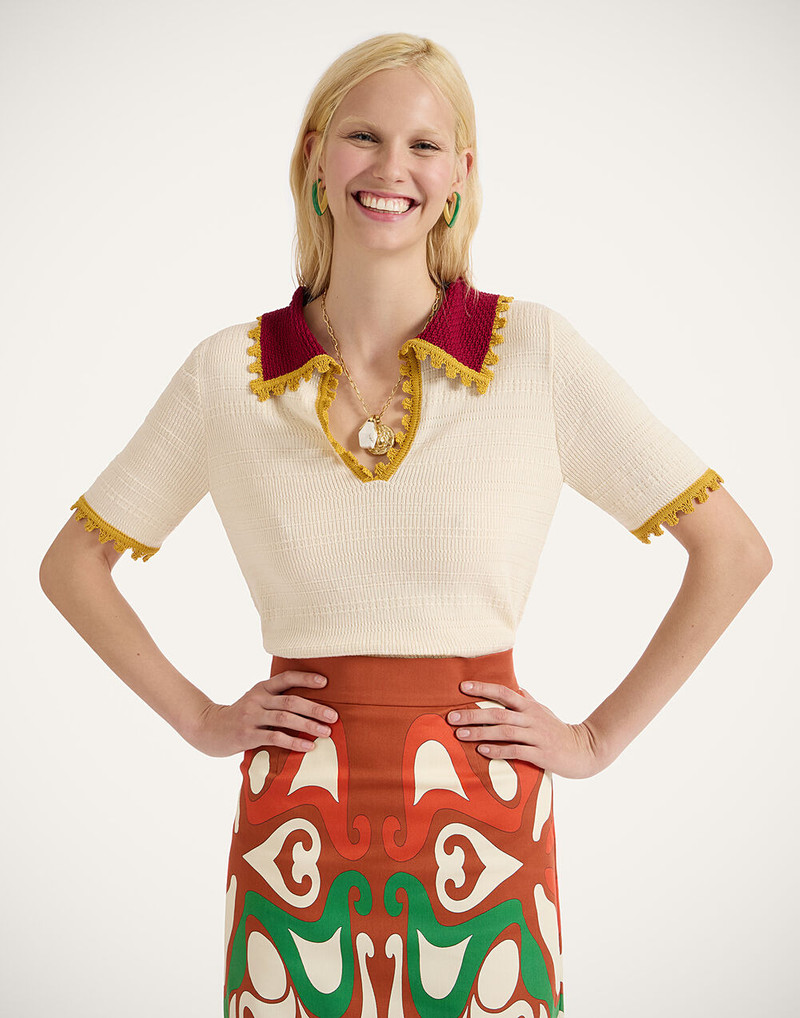 La DoubleJ Picket Polo Top outlook