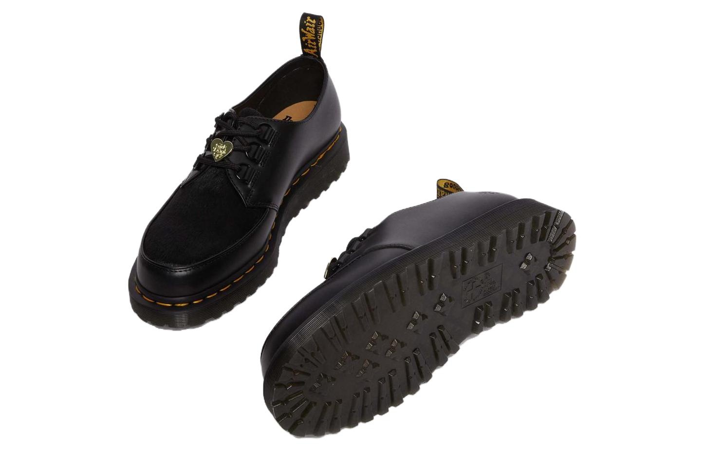 Dr. Martens Ramsey Girls Don't Cry Hair-on Leather Creeper Shoes 'Black' 31789001 - 4