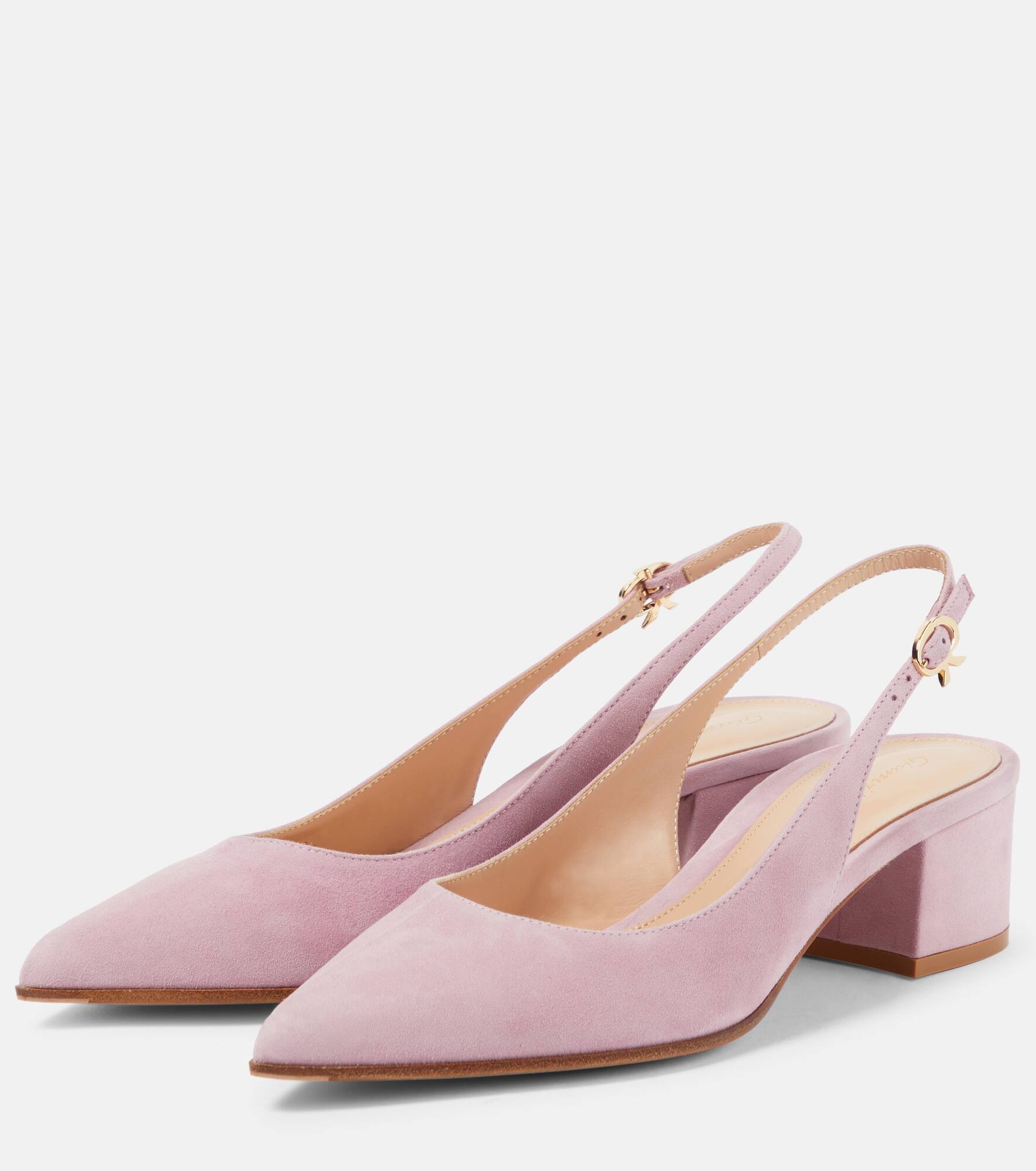 Piper 45 suede slingback pumps - 5