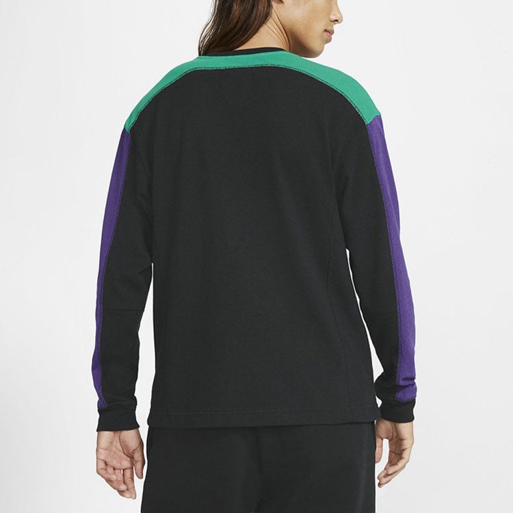 Air Jordan Winter Utility Colorblock logo Casual Round Neck Black CT3382-010 - 3