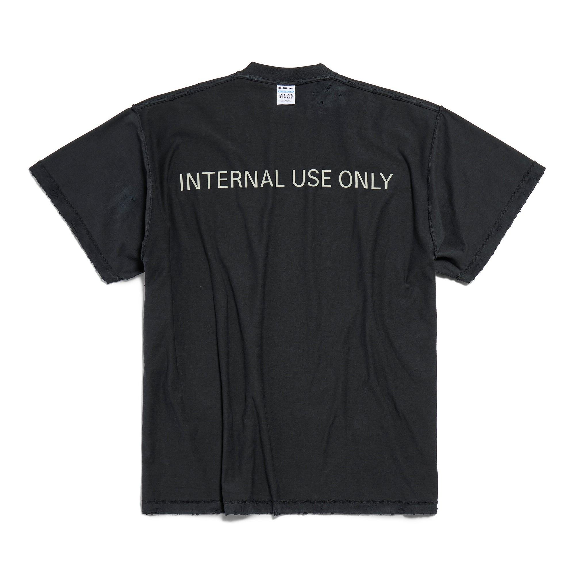 Balenciaga Internal Use Only Inside-out T-shirt 'Black' 787358TQVU21083 - 2
