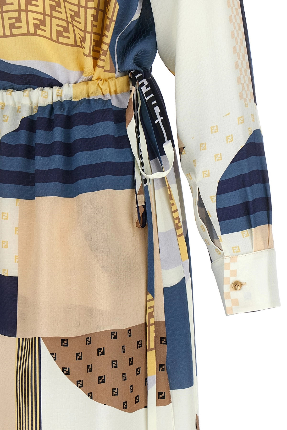 Patchwork silk dress - 4