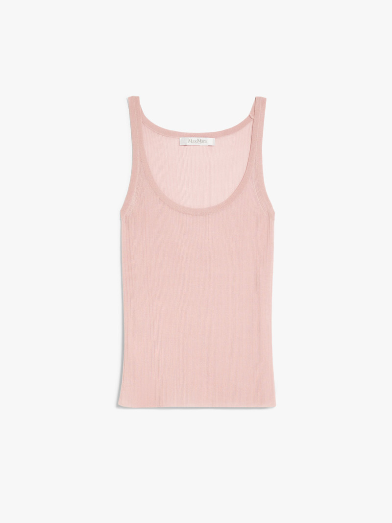BASTIA Ribbed silk top - 1